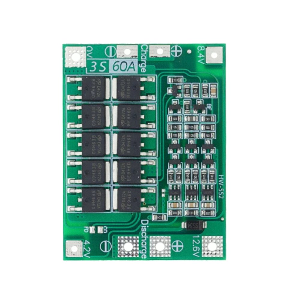 Захисна БМС плата акумулятора 3S 60A diymore No1655 від компанії 1000 дрібниць - фото 1