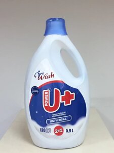 Рідкий пральний порошок Ira Wash 5.9 л з ополіскувачем для всіх видів тканин універсальний