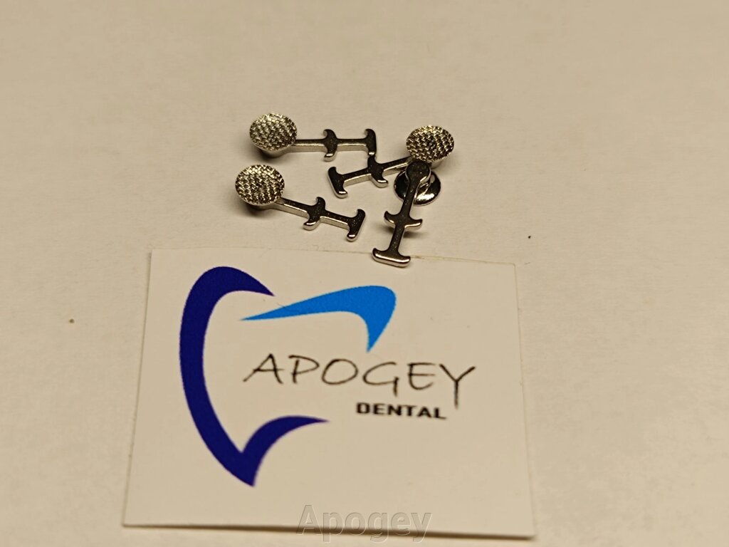 Кнопка лінгвальна кругла подвійний гак ApogeyDental ***Ціна за 1 шт. від компанії Apogey - фото 1