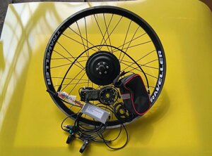 КОМПЛЕКТ: Мотор-колесо заднє 500W 48V, Ручки гальма, Дисплей, Контролер PAS-датчик, Кабель, обод та спиці