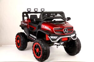 Дитячий електромобіль Джип M 4473 EL-1 (24 V), Mercedes Monster Truck, колеса EVA, шкіряне сидіння