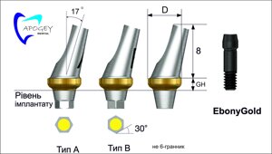 Абатмент кутовий Angled серії RS ApogeyDental