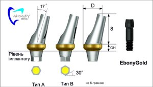 Абатмент кутовий Angled серии RS ApogeyDental