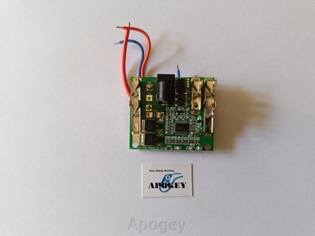 Плата захисту акумулятора шурупокрута BMS Li-Ion 18V 5S 20A від компанії Apogey - фото 1