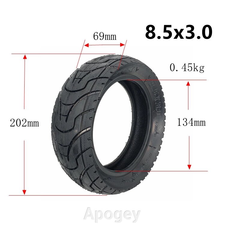 Шина 8.5 X 3 електросамокат Vsett, Zero тощо від компанії Apogey - фото 1