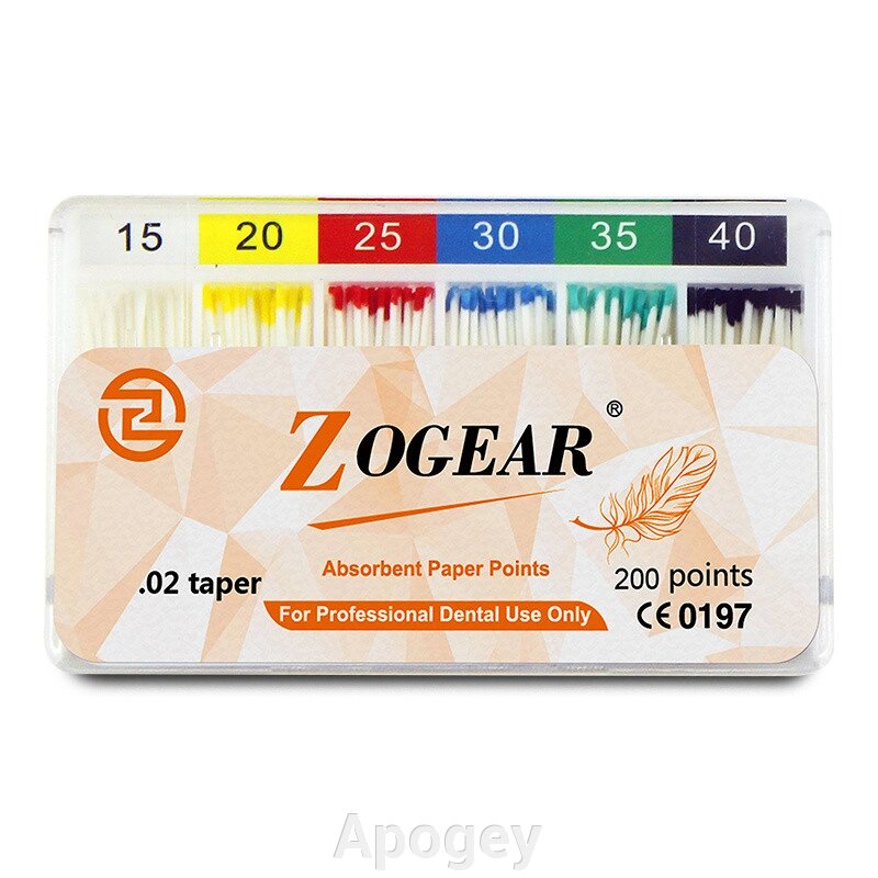 Штифти паперові Zogear 0.02 200 штук від компанії Apogey - фото 1