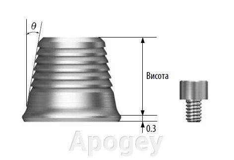 Титанова основа Multi TI Base корейські імплантати Inno, MegaGen (AnyOne), NeoBiotech, Osstem, Dentium від компанії Apogey - фото 1