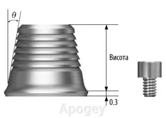 Титанова основа Multi TI Base корейські імпланти Inno, MegaGen (AnyOne), NeoBiotech, Osstem, Dentium від компанії Apogey - фото 1