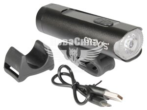 Фара велосипедна (Greys) 1xCree LED 500lm, кріпив. на кермо, 2400mAh, раб. до 80 року, дисплей GR10180