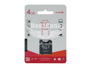 Флешка (microsd) 4GB class 10 (TG) з адаптером TG-4gbsdcl10-01