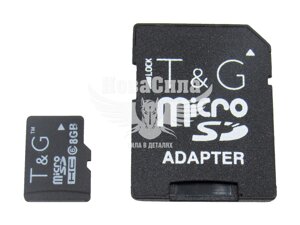 Флешка (microsd) 8GB class 4 (TG) з адаптером TG-8gbsdcl4-01 TG-8gbsdcl4-01