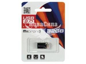 Флешка (USB) 32GB (mibrand) hawk black MI2.0/HA32M1b