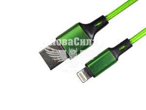 Кабель для заряджання моб. телеф. USB 1м. зелений (Armer) (Iphone Lightning) ARM-MC008