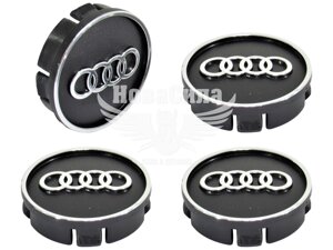 Ковпачки для дисків титану Audi (КНР) 60/55мм. (чорний)