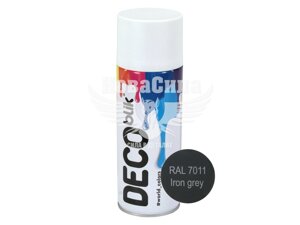 Фарба аерозольна (Deco Blik) Сірий метал 400мол. (RAL 7011) 7011
