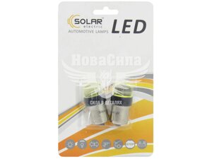 Лампочка 1-но конт. черешня біла LED COB 12V 1-діод 100lm. P21W BA15s (Solar) (к-т. 2шт.) LC345_B2 12V-P21W BA15s