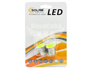 Лампочка 1-но конт. черешня біла LED COB 12V 1-діод P21W BA15s (Solar) (к-т. 2шт.) LC332_B2 12V-P21W BA15s