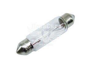 Лампочка 2-х цокольна C10W біла 12V-10Вт SV8.5-8 41мм. (Osram) (упак. 10шт.) OS 6411 12V-С5W SV8.5-8