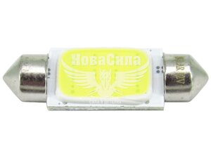 Лампочка 2-х цокольна LED T11_C5W COB біла 1-діод 12V-3Вт SV8.5-8 39мм. (Solar) (упак. 10шт.) LC334_P