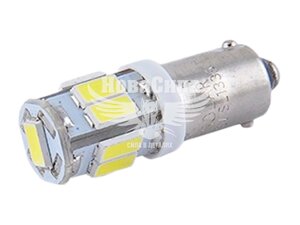 Лампочка з цоколем LED T8.5 SMD біла 9-діодів 12V-4Вт BA9s (Solar) (к-т. 2шт.) SL1335