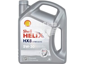 Моторна олива бензин, дизель 5W-30 (Shell) Helix HX8 Synthetic 4л. 5W-30