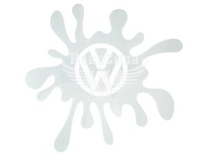 Наклейка Клякса Volkswagen (біла) 12х11 105-1