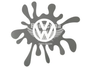 Наклейка Клякса Volkswagen (срібна) 12х11 105-1