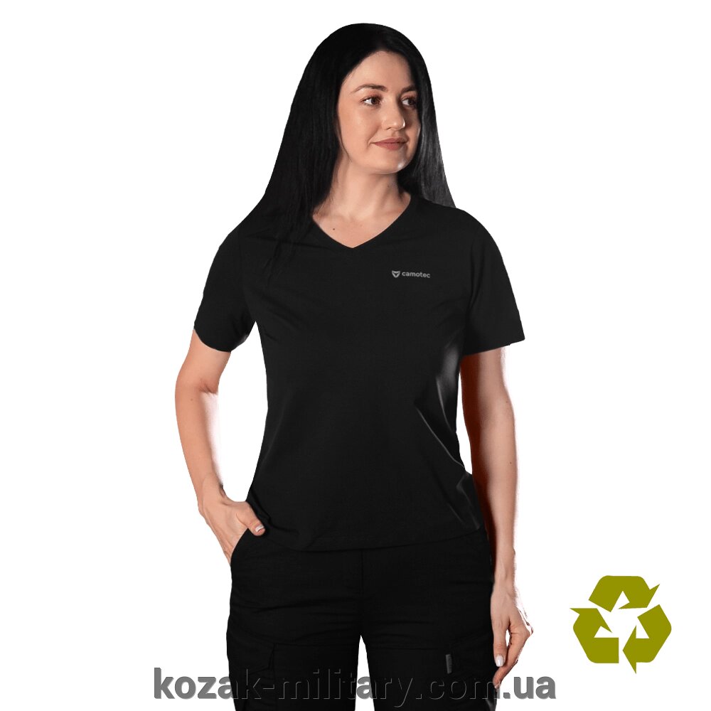 Футболка Pani Totem Logo V-neck Чорна (8284), M від компанії "КOZAK" military - фото 1