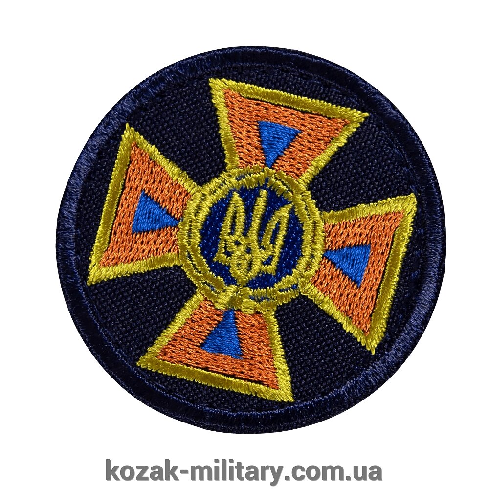 Кокарда/липучка ДСНС Темно-синя (7502) від компанії "КOZAK" military - фото 1