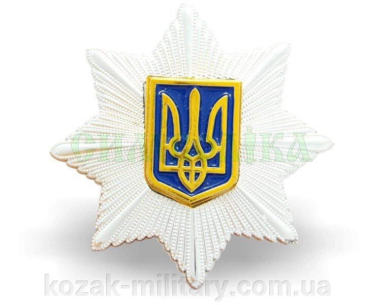 Кокарда поліція металева від компанії "КOZAK" military - фото 1
