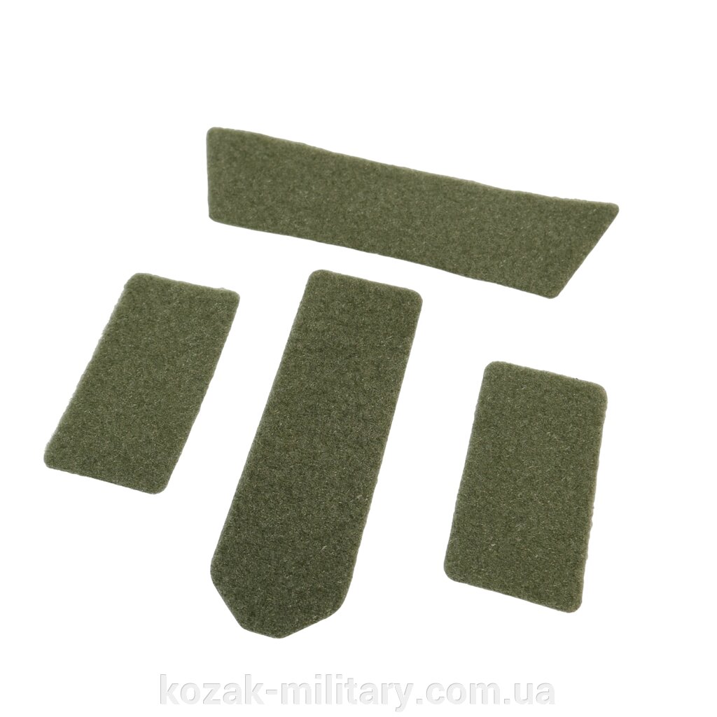 Комплект velcro панелей на шолом (4шт) олива від компанії "КOZAK" military - фото 1