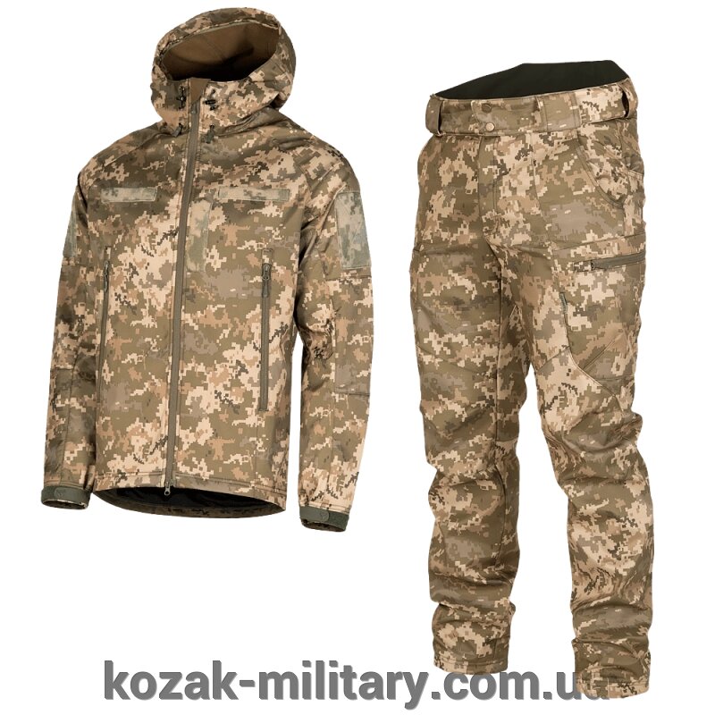 Костюм SoftShell 3.0 Піксель (6575), L від компанії "КOZAK" military - фото 1