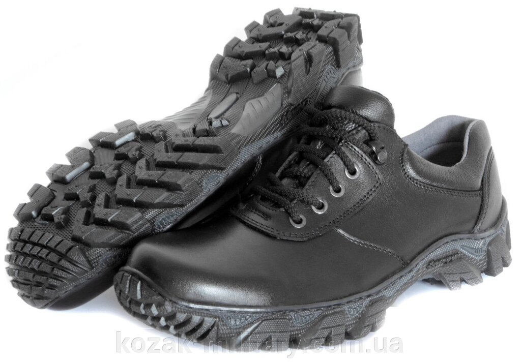 Кросівки натуральна чорна шкіра Хром 40 від компанії "КOZAK" military - фото 1