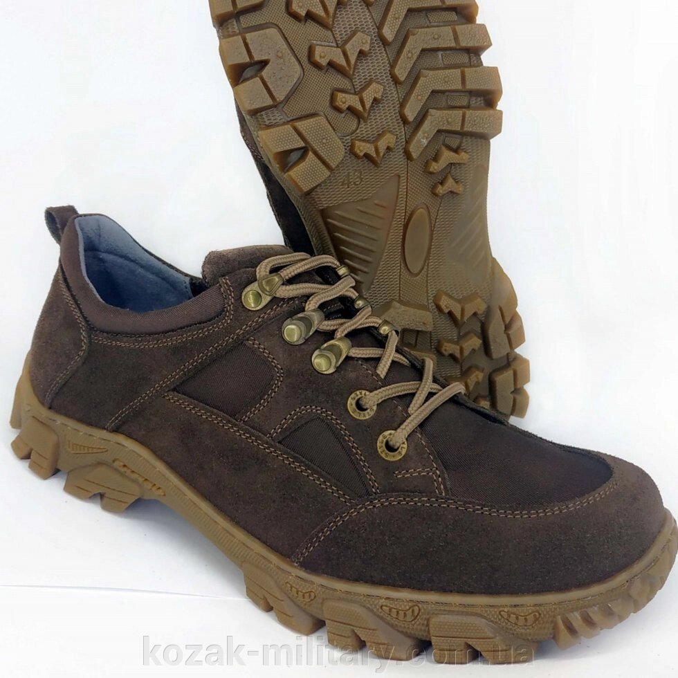 Кросівки "Трек" коричневий замш "Brown" від компанії "КOZAK" military - фото 1