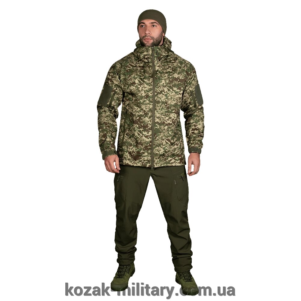 Куртка Stalker SoftShell Хижак піксель (7495), XL від компанії "КOZAK" military - фото 1