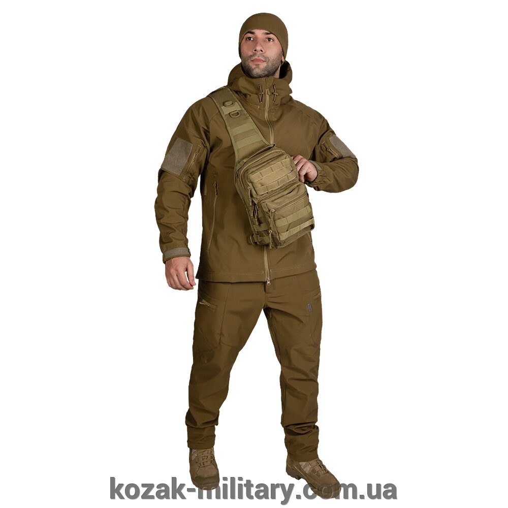 Куртка Stalker SoftShell Койот (7346), L від компанії "КOZAK" military - фото 1