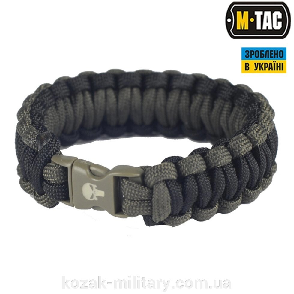 M-TAC БРАСЛЕТ паракорд КАРАТЕЛЬ ОЛІВА / ЧОРНИЙ від компанії "КOZAK" military - фото 1