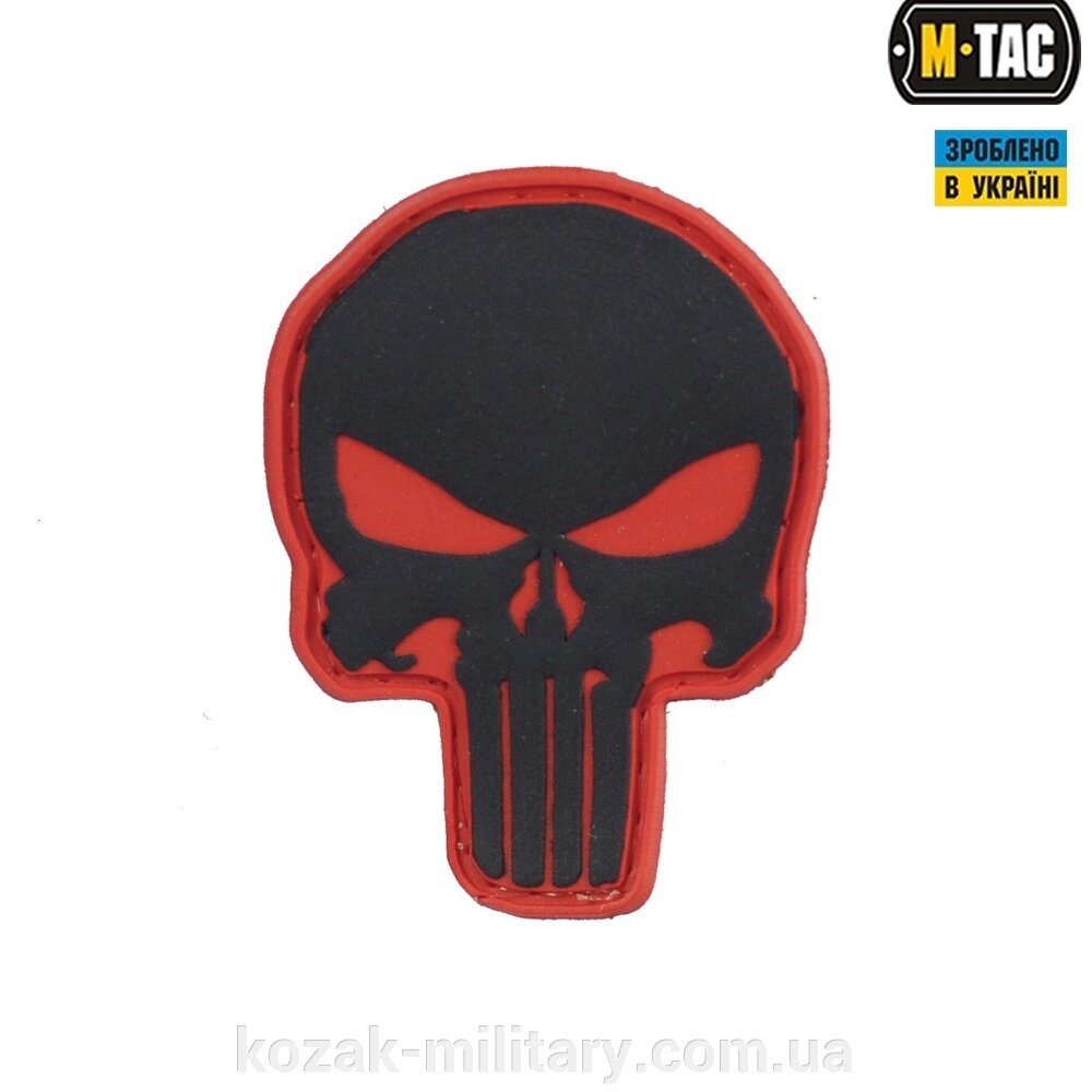 M-Tac Нашивка Punisher PVC Red/Black від компанії "КOZAK" military - фото 1