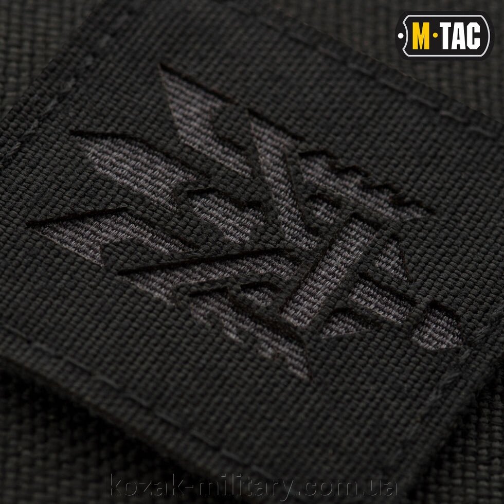 M-TAC НАШИВКА ТРИЗУБ (стилізація) МАЛА BLACK / GREY від компанії "КOZAK" military - фото 1