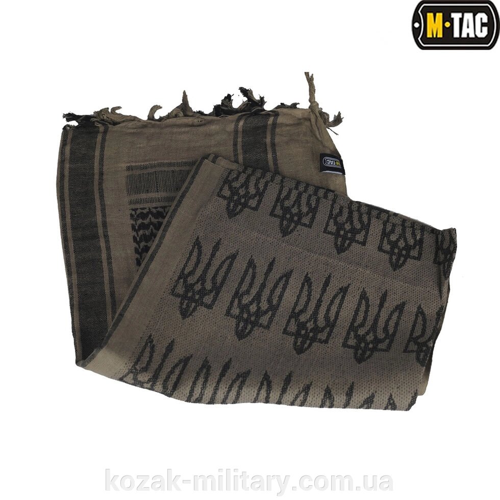 M-TAC ШАРФ ШЕМАГ із тризубом DARK EARTH / BLACK від компанії "КOZAK" military - фото 1