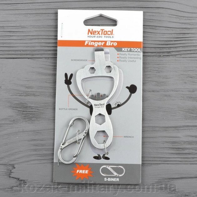 Міні-Мультитул NexTool BOTTLE OPENER Finger Bro KT5009B від компанії "КOZAK" military - фото 1