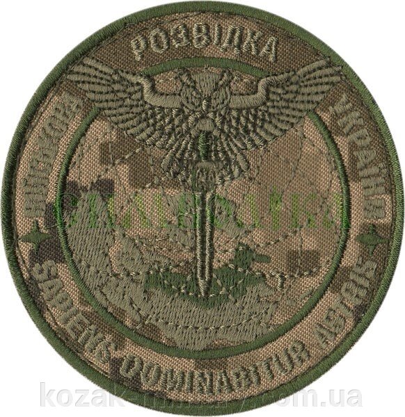 Нарукавні емблема "Воєнна розвідка" від компанії "КOZAK" military - фото 1