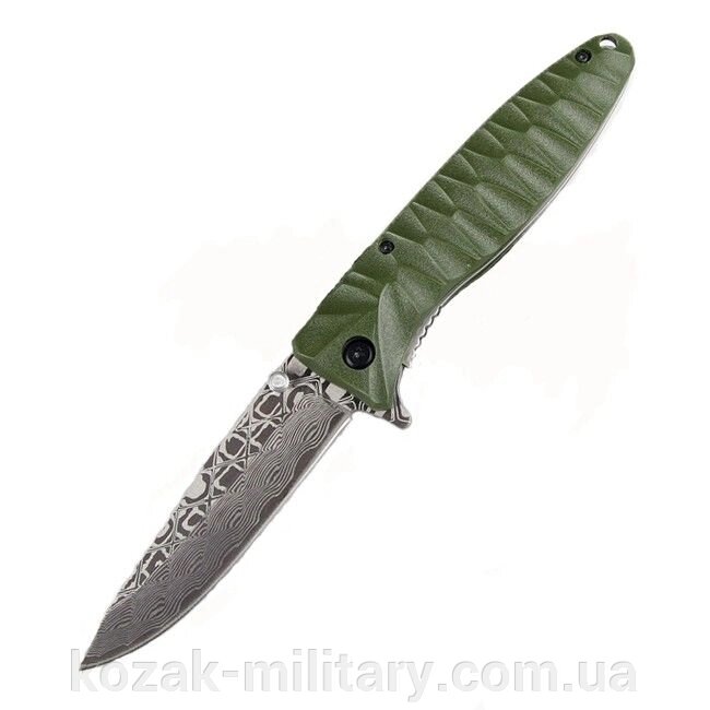 Ніж Ganzo G620, зелений клинок з травленням від компанії "КOZAK" military - фото 1