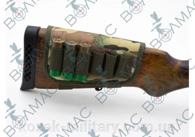 Патронташ на приклад на 6 патронів камуфляж колір 3 від компанії "КOZAK" military - фото 1