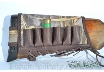 Патронташ на приклад на 6 патронів Преміум + Ретро колір 7 від компанії "КOZAK" military - фото 1