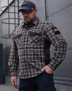 Тактична мілітарі Сорочка FCT Blackbeard літня в клітинку Коричнева (2 номер)