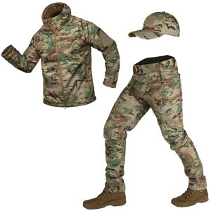 Комплект Softshell (Костюм+Бейсболка) Multicam (8358), XL