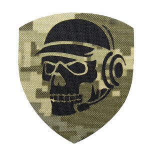 Шеврон Camotec Череп зв'язківець (7*8) Піксель (9022)