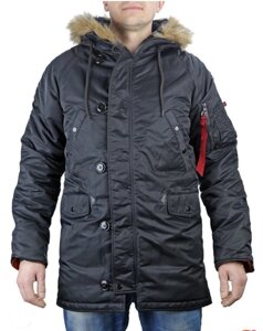 Куртка Аляска Slim Fit N-3B Black поліестер S