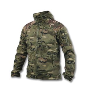 Кофта флісова з капюшоном Kiborg Jacket Grid Fleece Multicam XXL